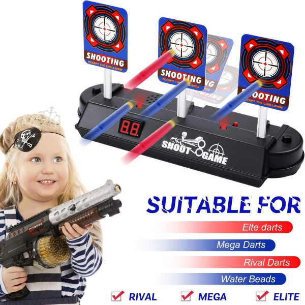 EXTSUD Elektronisk Digitalt Målskive til Nerf Guns, Automatisk KLB