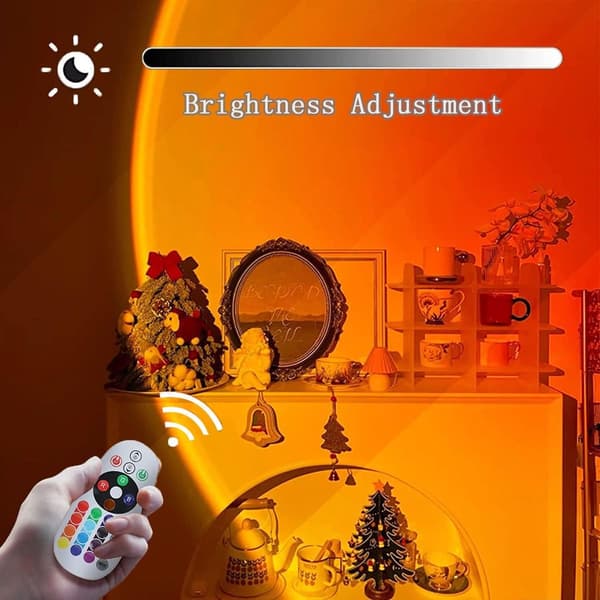 LED solnedgangslys, USB, høydejusterbar, projeksjonsomgivelseslys KLB