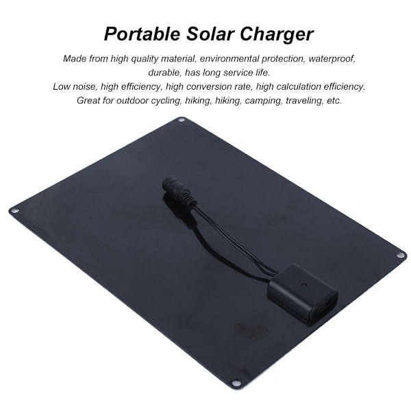 10W Solcellepanel Kit Vanntett Bærbar Lader KLB