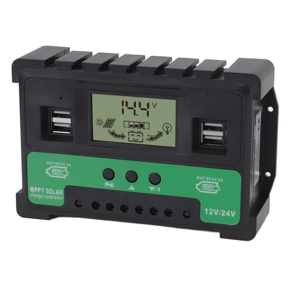 Solregulator 12V 24V Ladnings-Utladnings-PV-Regulator LCD KLB
