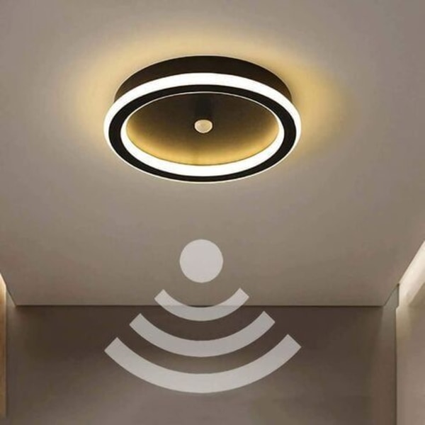LED-takljus med rörelsesensor, 14W inomhus rörelsesensor taklampa, modern takbelysning för vardagsrum korridor balkong kontor