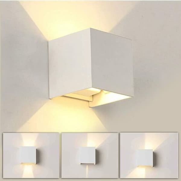 2-pack 6W LED-vägglampor för vardagsrum, sovrum, matsal, varmvit