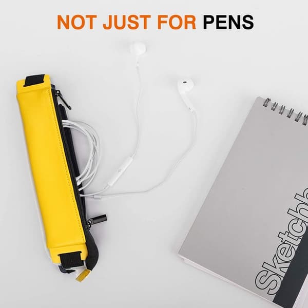 Pennfodral (2-pack) PU-läder Pennhållare Gul