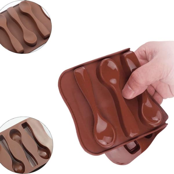 Silikone chokoladeskimmel ske ske silikone bageform til chokolade 3 silikone