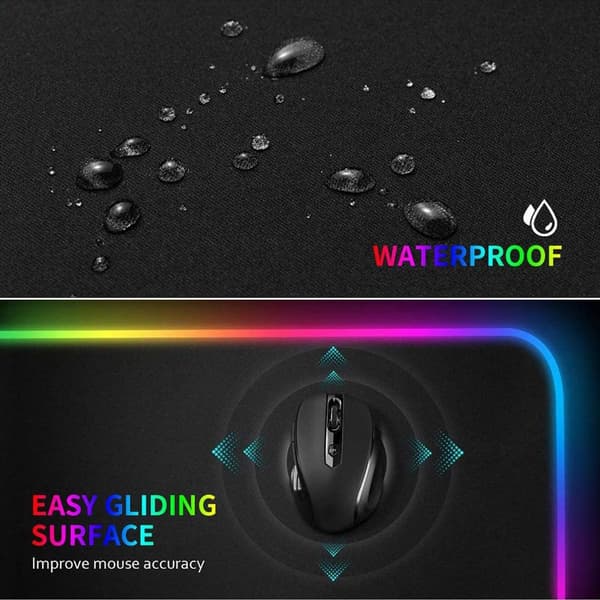 RGB Gaming Musematte 8 Lysmoduser Sklisikker Gummi 800x300x4mm