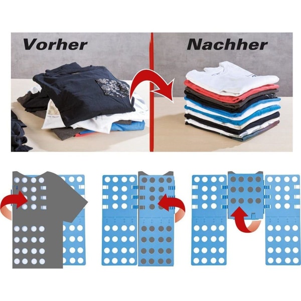Pesutaittolauta: taittolauta paitojen pesuun, sininen, taitettava (pyykkikansio)