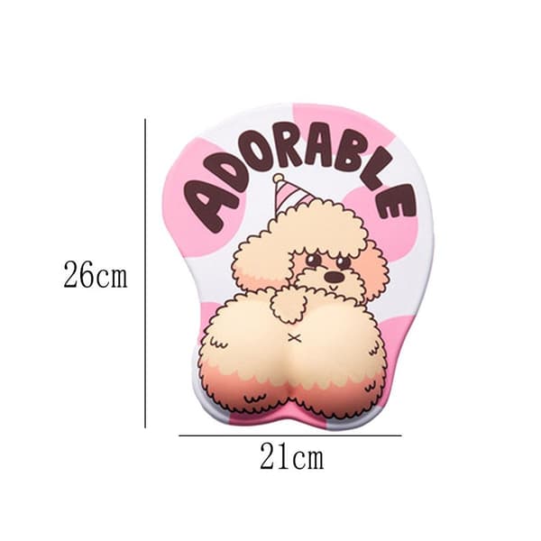Dyremusematte med håndleddstøtte Sklisikker ergonomisk gel Teddy Bear