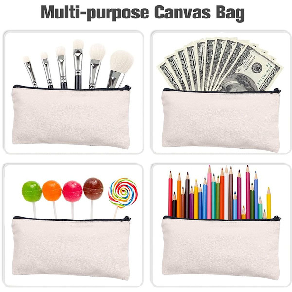 Blank Canvas Craft Bag til penne Multipurpose Bomuld Form4 KLB