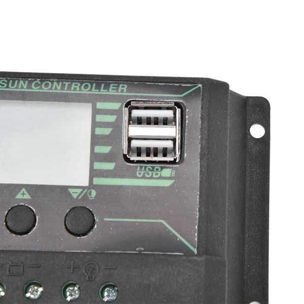 Solcelle lade-aflade controller, justerbar LCD-skærm KLB