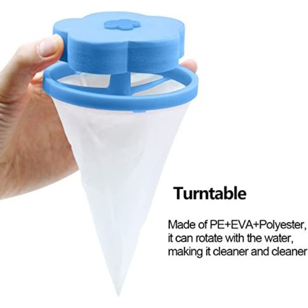 4-pack luddfilter för tvätt, husdjurshårborttagare för tvätt, tvättmaskin, flytande nätpåse, återanvändbart hushållsfilter för ludd