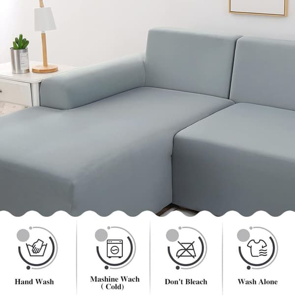 Stræk hjørnesofabetræk 2 dele, L-formet elastisk sofabetræk, vaskbart universelt sofabetræk, betræk til sofa, 145-185cm KLB