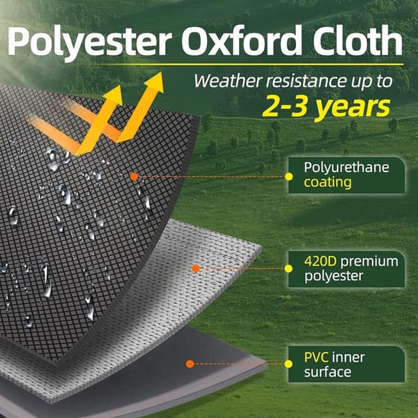 Plæneklipperbetræk, Vandtæt Traktorbetræk, 210D Polyester