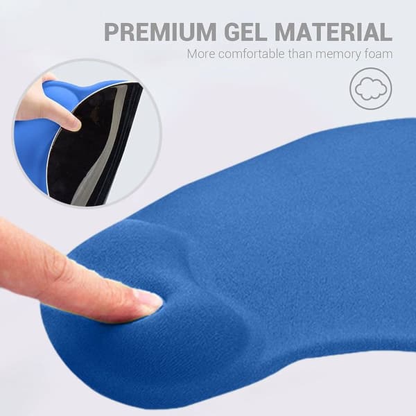 Gel Musematte Håndleddsstøtte Kontormusematte Håndstøtte Gel Treasure Blue
