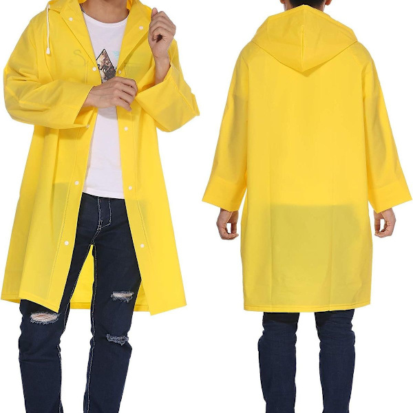 Regnrock EVA regnponcho regntillbehör för män och kvinnor gul KLB