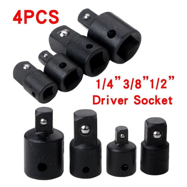 Förlängnings- och reduktionsset spärrnyckeladapter reduktionsadapter för hylsor och bits 4 p