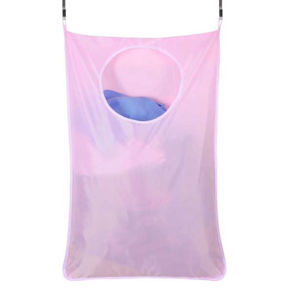 (rosa farge) 2 stk hengende skittentøyskurv dør vaskepose vaskeoppsamler bag organisering for soverom bad