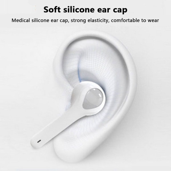 Wireless headphones, Bluetooth earphones, sports white