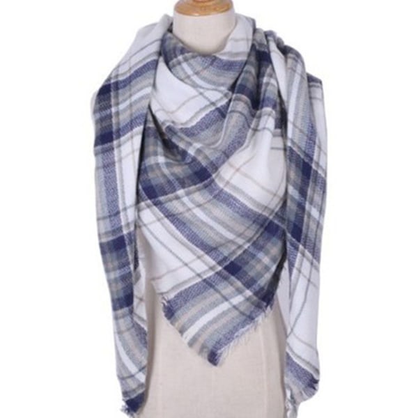 Dam Villi Scarf Sommar Vår Stola Wrap Rutnät Mönster Lätt