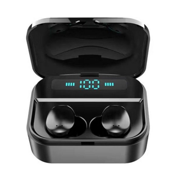 TWS Bluetooth 5.0 Earbuds True Wireless Stereo Headphones Svart
