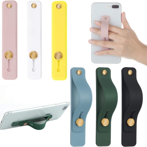 Aftagelig mobiltelefonholder med stativ, elastisk mobiltelefon, smarte farver