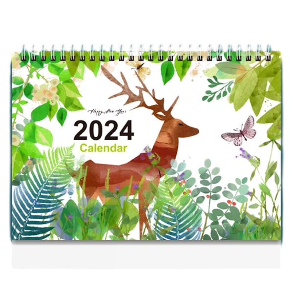 2024 Pöytäkalenteri - Seisova Kääntötyöpöytäkalenteri 2024, Tammikuu 2024-Joulukuu Style3 KLB