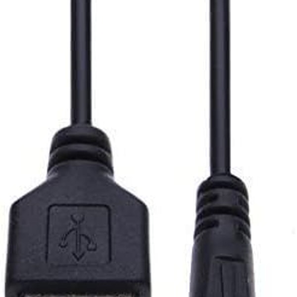 USB til DC 2,0 mm-kabel, øretelefon USB DC-opladningsadapter, USB 2.0 to-pak