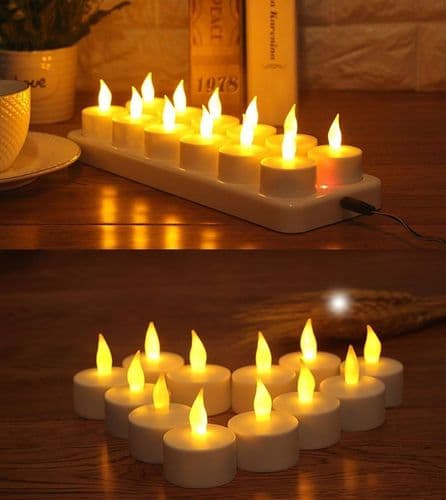EXTSUD 12 LED-ljus, Laddningsbara Ljus, Batteridrivna