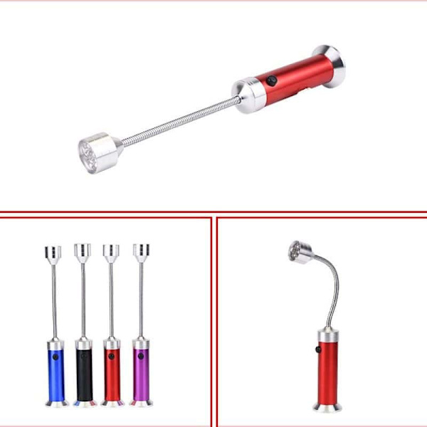 248*39mm Grillbelysning Set med 2 LED Grilljus med Magnetisk Bas 360 Graders Rotation Flexibel Justerbar för Grillning,Camping,Fest,Utomhus