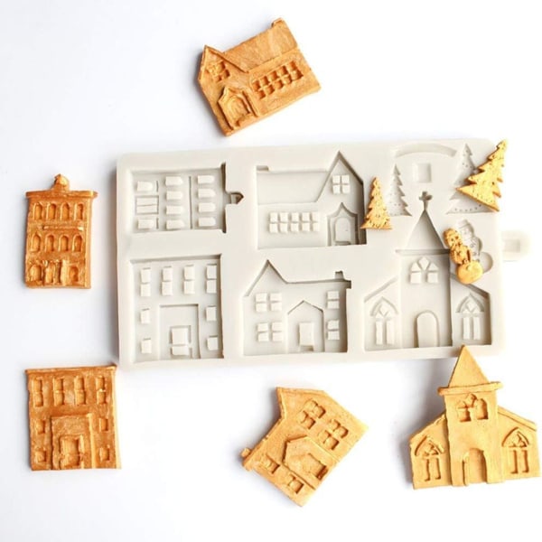 Christmas Ginger Cake House Silikonform Rikelig formede kaker KLB