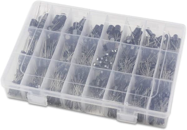 500 Stykker Aluminium Kit Elektrolytisk Kondensator Sortimentboks Inkluderer