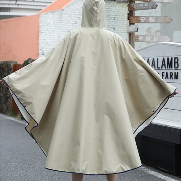 Voksen Cape Raincoat Mode Komfortabel åndbar Khaki L KLB