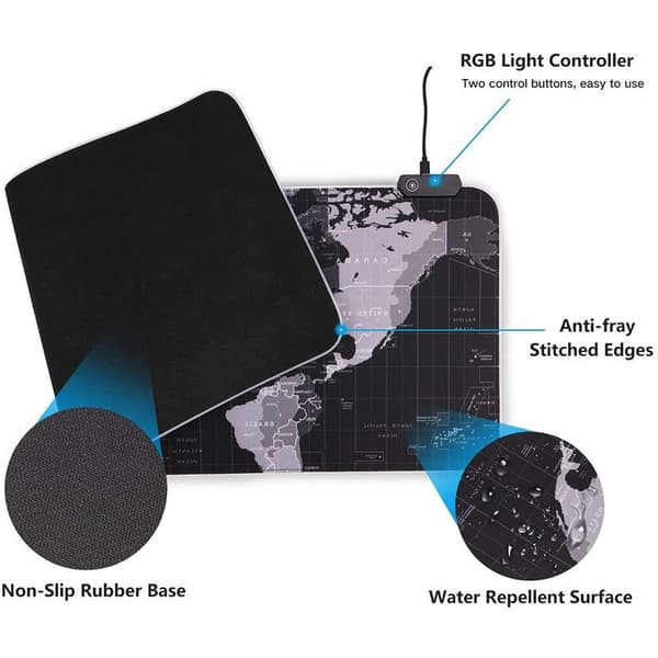 RGB Gaming Musematte LED Musematte Glatt Overflate Kort 800x300x4mm