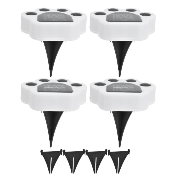 4PCS LED solcellelys poteform begravet lampe med jordplugg KLB