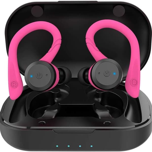 Sport In-Ear TWS Hörlurar True Wireless Bluetooth 5.0 Rosa