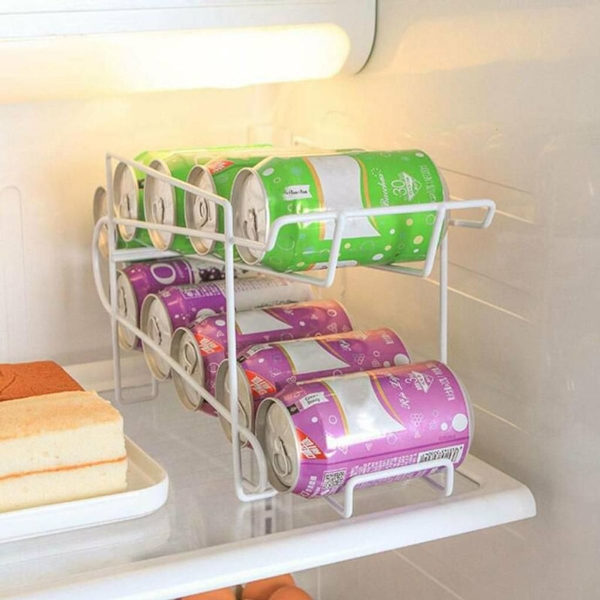 Dispenser til drikkevarer, øl, drikkevarer, opbevaringsstativ, dåseholder, køkkenstativ KLB