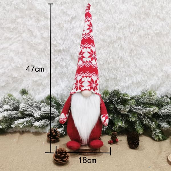 Jul Faceless Dock Gnome Skägg Dock Jul Prydnader för Röd KLB