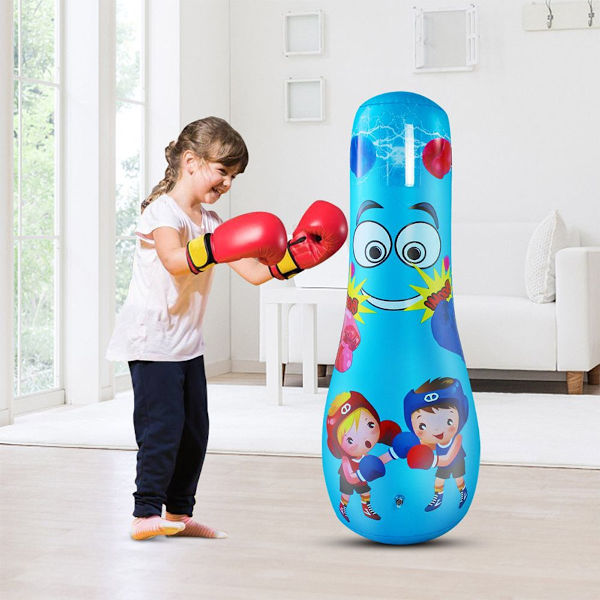Børneboksesæk 125cm Fritstående Boksesæk til Børn Fitness Fritstående KLB