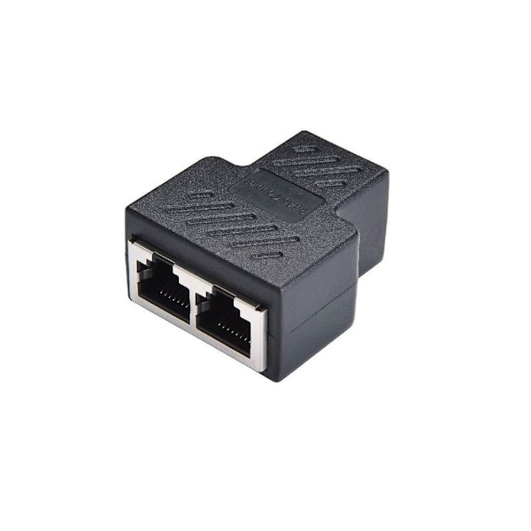 RJ45 Splitter Adapter 1 til 2 Port Hun til Hun Internet Extender Netværk