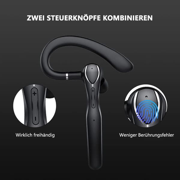 Bluetooth-hodetelefoner, trådløse hodetelefoner med ladeboks, LED-skjerm, 15 timer