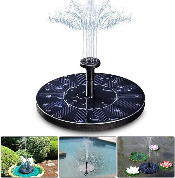 Solfontän, 1W solpumpsystem med max 60cm höjd |