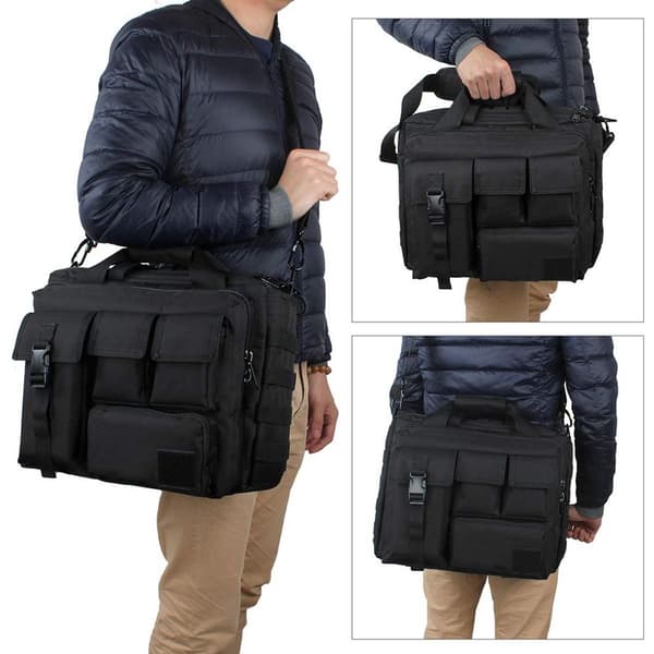 Multifunksjonell nylon skulderlaptop messenger bag briefcase for menn