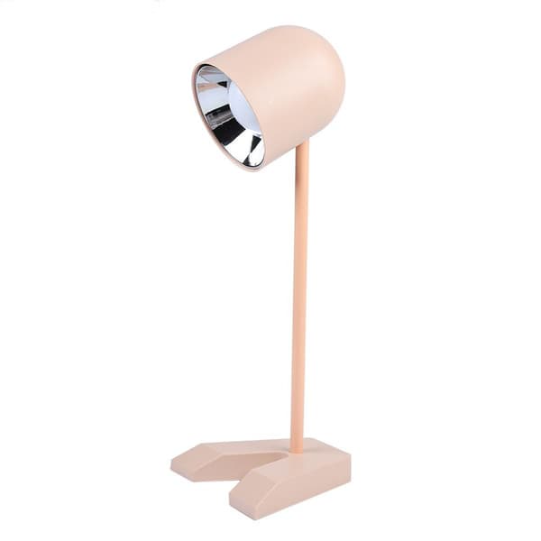 USB-oppladbar LED-bordlampe med øyebeskyttelse (rosa) KLB