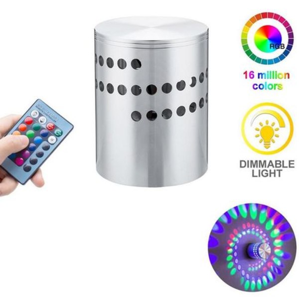 3W RGB LED væglampe spiral belysning ganglampe soveværelse indendørs lampe