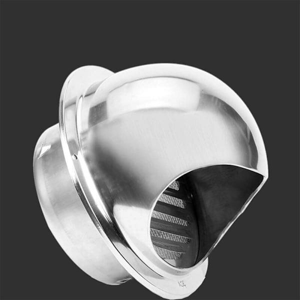 Pyöreä ilmanvaihtoventtiili, ruostumattomasta teräksestä valmistettu ilmanvaihtoventtiili hyttysverkolla, 100 mm (1 kpl) KLB