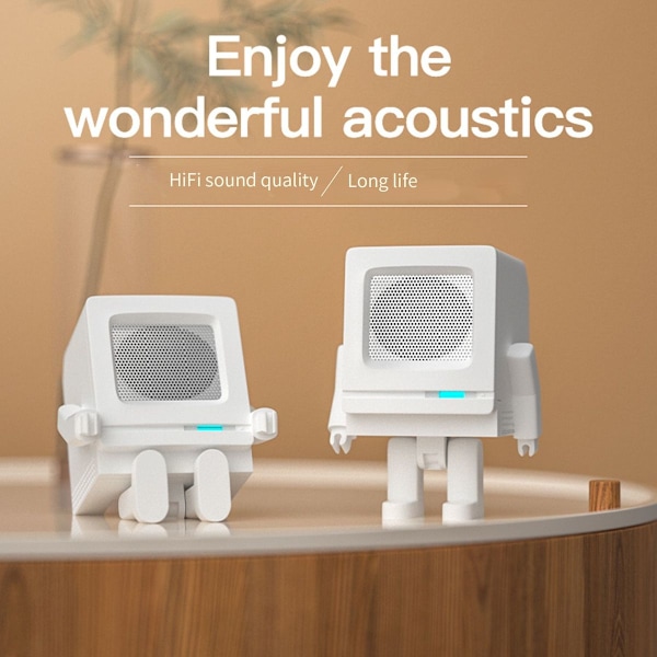 Mini Bluetooth-høyttaler bærbar robot-høyttalerleke KLB