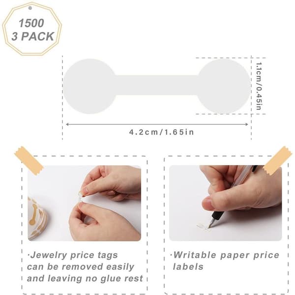 Smyckes prislappsetiketter Kraftpapper Smycken J209 2-pack
