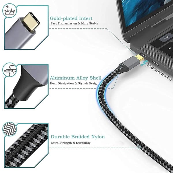 USB C - HDMI -kaapeli 4K, 10ft USB Type C - HDMI -kaapeliadapteri KLB