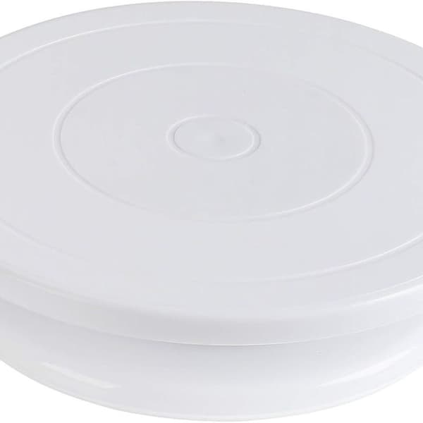 Roterende kakeplate for baking kaker, bakverk, glasur