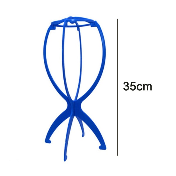 Pakke med 6 parykholderstativer, transportabel blå KLB