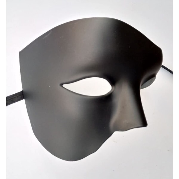(svart) Vintage Masquerade Mask Phantom of the Opera Enøyd Halv Ansikts Kostyme